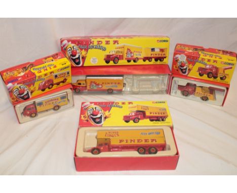 Three mint and boxed Corgi Jean Richard circus vehicles including Berliet cannon wagon, etc, and a Corgi part boxed Berliet a