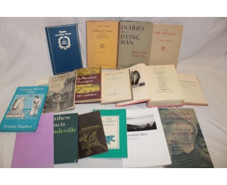 Various poetry related volumes including Twaite (A) Twelve Poems, 1978, signed by the author; Victorian Voices, signed presen