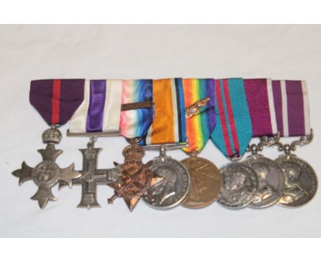 A First War OBE MC group of eight medals awarded to Captain C. W. Allen Royal Artillery:- OBE Military; Military Cross; 1914 