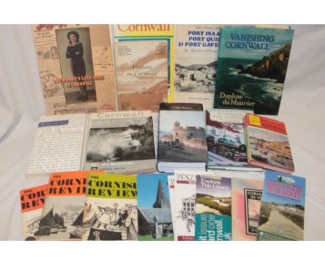 Various Cornish related volumes including 101 Cornish Lives; Vanishing Cornwall; The Woman's Land Army in Cornwall and others