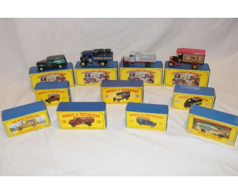 Eleven modern Matchbox mint and boxed diecast vehicles including 1912 Ford Model T Van, 1929 Morris Cowley 1912 Ford T Van et