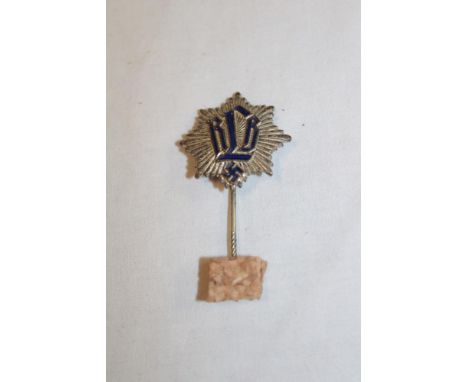 An original German Second War RLB Air Raid Protection pin badge with enamel lettering, makers mark "Enders Oberrahmede"