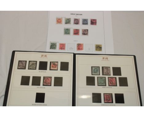 A selection of Victorian and later GB stamps with over prints including "Army Official", "Admiralty Official",  "Office of Wo