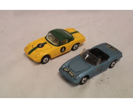 Corgi Toys - two diecast Lotus Elan Sports cars