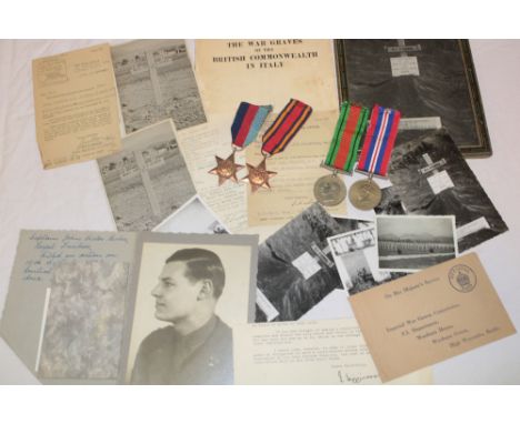 A group of medals awarded to Captain J. V. Gerber 9th Royal Fusilers:-  1939-45 Star, Burma Star, Defence medal and 1939-45 W