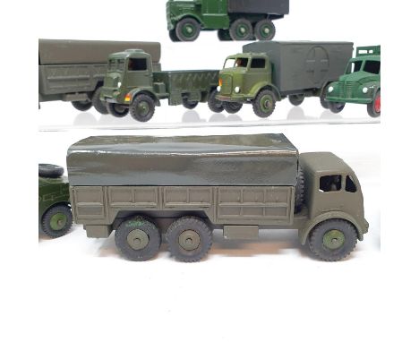 A Dinky Toys 10 Ton Army Truck, and various other military toys (box)All unboxed all play worn 