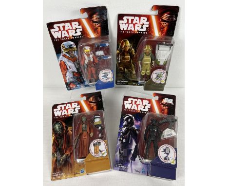 4 sealed &amp; unopened 2015 Hasbro Disney Star Wars The Force Awakens 4" action figure blister packs. Comprising: Goss Toowe