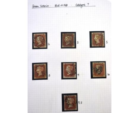 1841 Album page of well above average 1d red printings from the black plates all cancelled by black Maltese cross.  J-K s.t.b