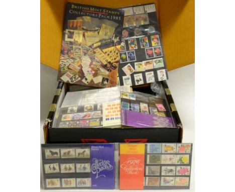 Car Speaker Box filled with extensive mint GB QE stamps/booklets and FDCs