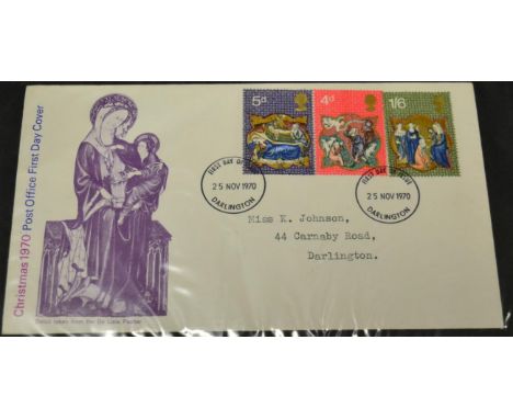 Car Speaker Box containing GB FDCs in two cover albums, plus loose covers and stamps. Small Lincoln album in good condition w