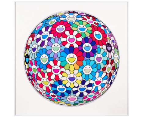 Takashi Murakami (B. 1962), Offset Lithograph. Image Size: Diameter 26 3/8 inches (67 cm) All measurements are approximate. S