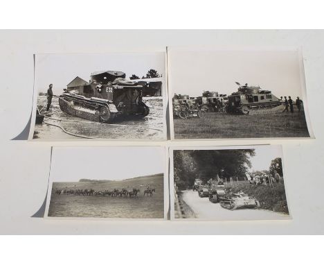 A collection of approximately 60 original Press Photographs of the 1928 British Army Firepower Demonstration on Salisbury Pla