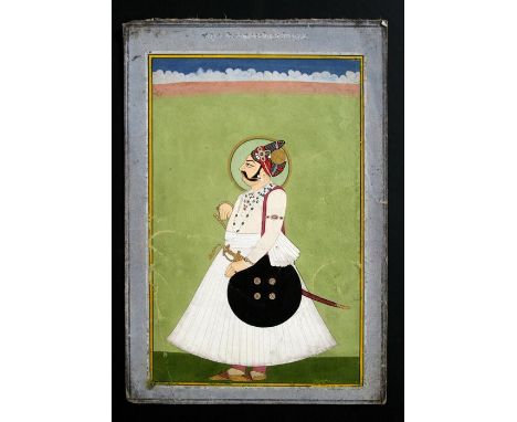 An early 19th century Mughal portrait painting of Bakhat Singh of Marwar (Jodhpur 1706-1752) Maharaja of Jodhpur and Marwar, 