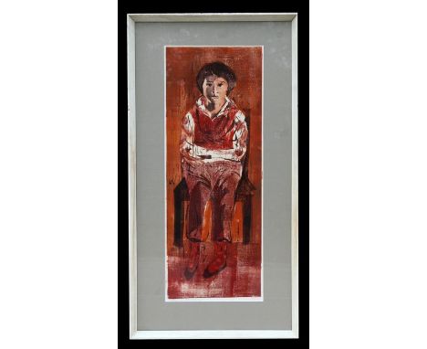 Felix Gluck (1923-1981) - A Young Boy Seated on a Chair - limited edition screen print 4/150, signed &amp; dated 1962 in penc