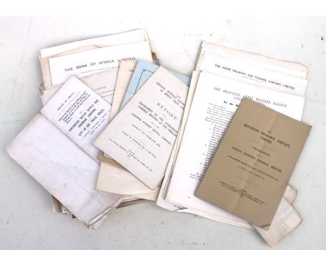 A large quantity of mid to late 19th century Company Reports and Meetings including Hotchkiss Ordnance Company, Assam Raliway