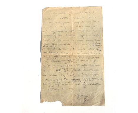A rare Battle of Britain Combat Report written in pencil by Flying Officer (Pilot) E.J. Willcox of 72 Squadron Royal Air Forc