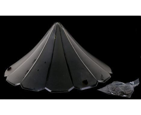 A frosted glass ceiling light, 40cms (15.75ins) diameter.