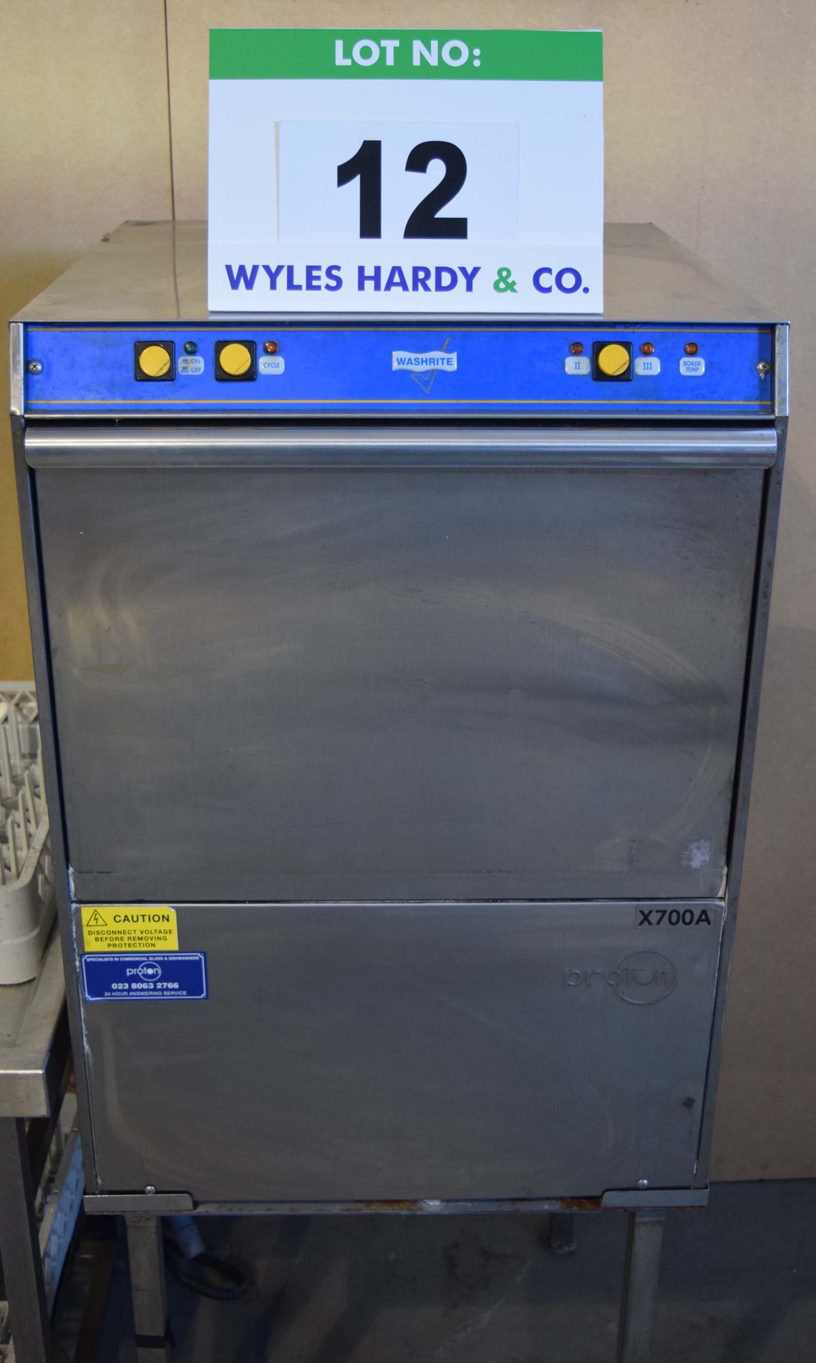 A PROTON X700a Washrite Stainless Steel Dishwasher complete with