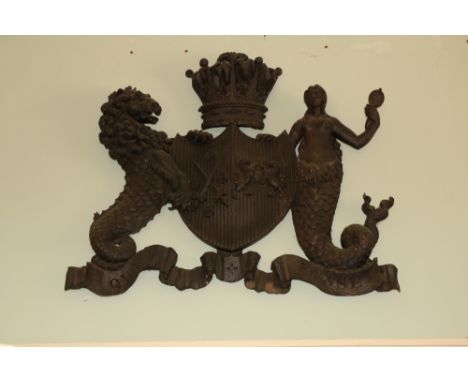 A fine large late 18th Century carved oak Armorial, that of the Earls of Howth, crested with an Earl's coronet above a shield
