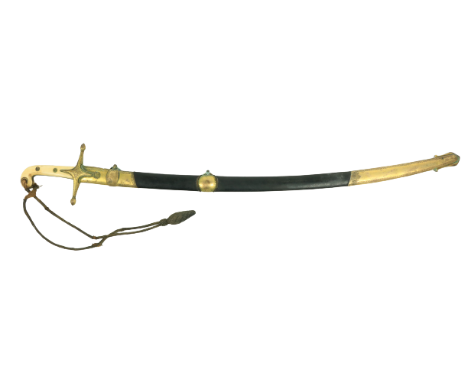 A 19th Century brass hilted Mameluke Sabre ( Naval) by H. Anoburger, Rogers &amp; Co., 30 King Street, Covent Garden, London,