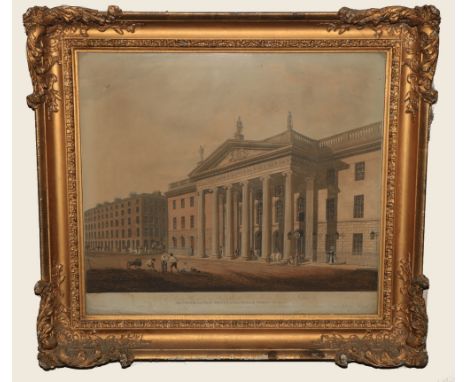 After Francis Johnston (1760 - 1829)&nbsp;  "The View of the Post Office in Sackville Street, Dublin to the Right Honourable 