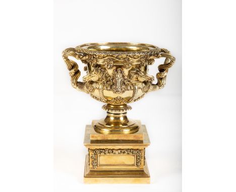 A magnificent IrishÿWilliam IV silver gilt Warwick Vase,ÿafter Paul Storr, Ascot Cup, by Richard Sawyer Junior, Dublin 1836, 