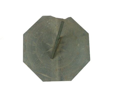 A late 18th Century / early 19th Century slate octagonal Sundial, commissioned for Howth Castle, by the Right Honourable The 