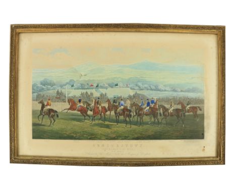 After J. Sturgessÿ  "The Conyngham Cup, 1872, Punchestown," a set of 4 coloured Engravings, (one torn with loss ) as is, w.a.