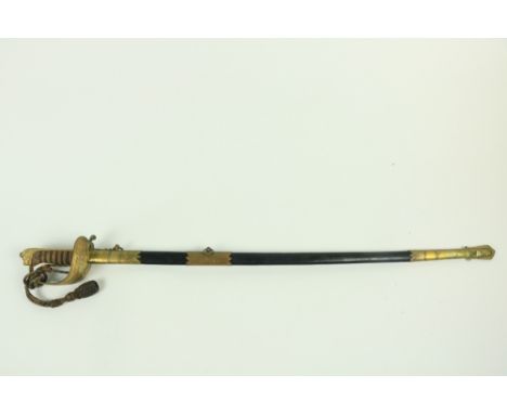 A good British Naval Officer's Sword, Second Half of the 19th Century, the blade 31 1/2" (80cms), by Henry Wilkinson, Pall Ma