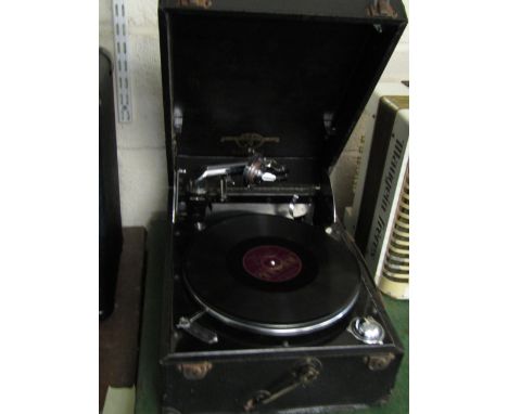 REXINE CASED COLUMBIA RECORD PLAYER MODEL 202  