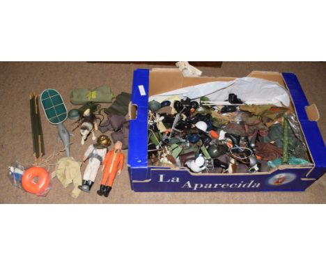 Box of Palitoy Action Man accessories and others