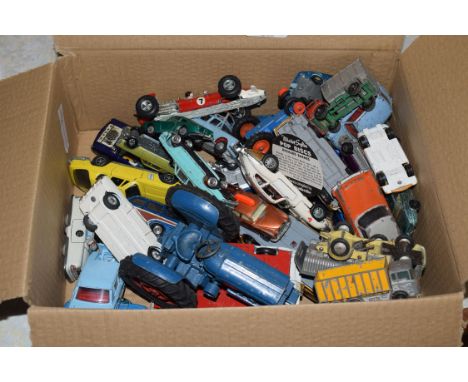 Quantity of Dinky toys and tractor, most in playworn condition   