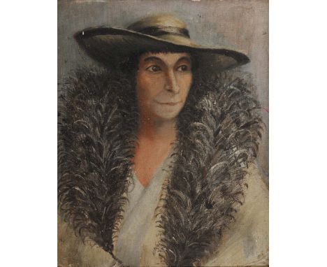 R * DARLOW 'Madame B. du Lépêrvanche', signed, oil on canvas, 45 x 35cm