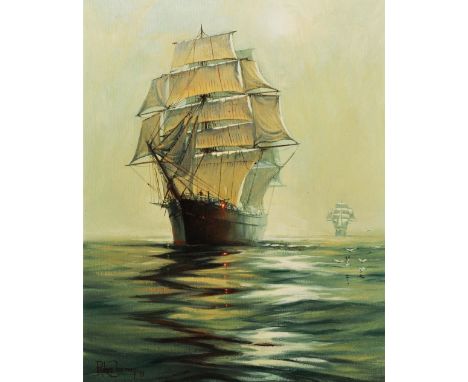 RODNEY CHARMAN (b.1944) Portrait of the clipper ship 'Norman Court', signed and dated '79, oil on canvas, 50 x 39cm