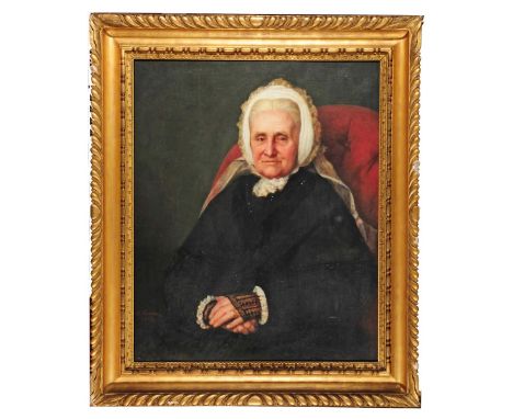 ATTILIO BACCANI (act.1844-1889) Portrait of Sarah Beit (née von Haller) from the court of Hanover seated in a chair with hand