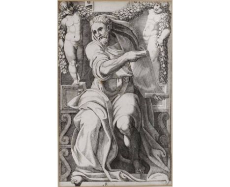 AFTER RAPHAEL The Prophet Daniel, engraving, 26 x 16cm; and two portrait engravings (3)