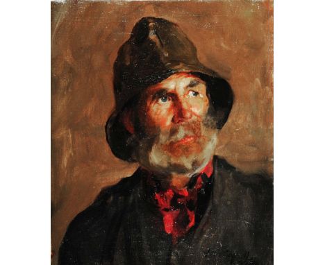 F * J * COPNALL Portrait of a fisherman, signed and inscribed 'Sketch', oil on canvas, 52 x 44cm