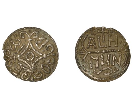 Kings of Mercia, Offa (757-96), Penny, Light coinage, London, Ealhmund, o f r m in angles of lozenge cross fleury with annule
