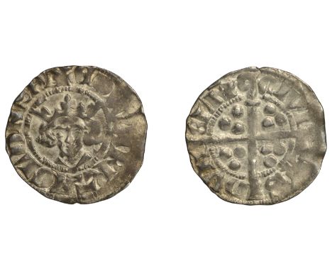 Edward II (1307-1327), Penny, class 13, Durham, Bp Kellawe, mm. cross pattee, crown with central fleur shaped like Greek doub