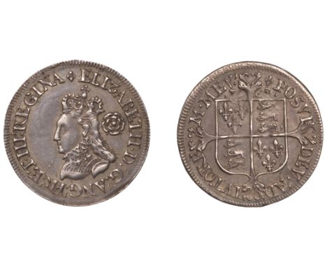 Elizabeth I (1558-1603), Milled coinage, Sixpence, 1568, mm. lis, bust F, small bust, plainer dress, reads regina, curly z in