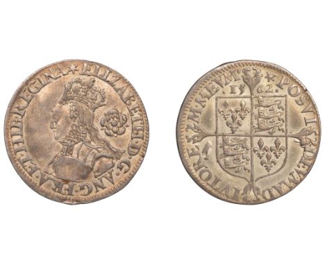 Elizabeth I (1558-1603), Milled coinage, Sixpence, 1562, mm. star, bust B, tall narrow bust, plain dress, medium rose, 3.13g/