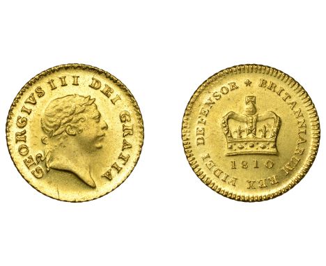 George III (1760-1820), Pre-1816 issues, Third-Guinea, 1810, second bust (EGC 878; S 3740). Light marks, otherwise extremely 