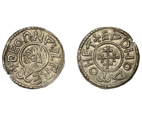 Kings of Mercia, Beornwulf (823-26), Penny, uncertain East Anglian mint, Eadnoth, + beornpvlf re around diademed head right, 