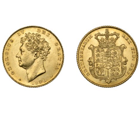 George IV (1820-1830), Half-Sovereign, 1828 (M 409; S 3804). Lustrous, some light bagmarks, extremely fine £600-£800 --- Inve