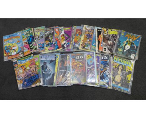 A collection of DC, Marvel and other comics, including Superboy, Gammarauders, Green Lantern, etc. 