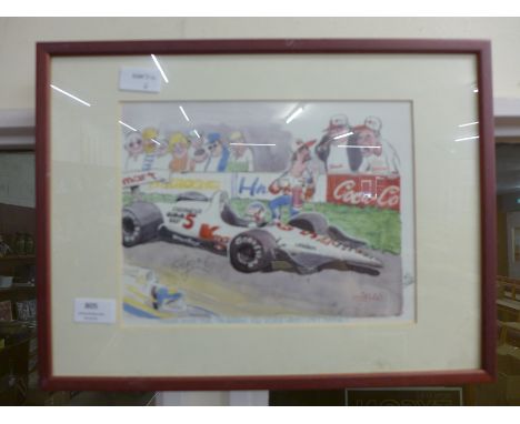A limited edition Indy-Car print featuring Nigel Mansell 