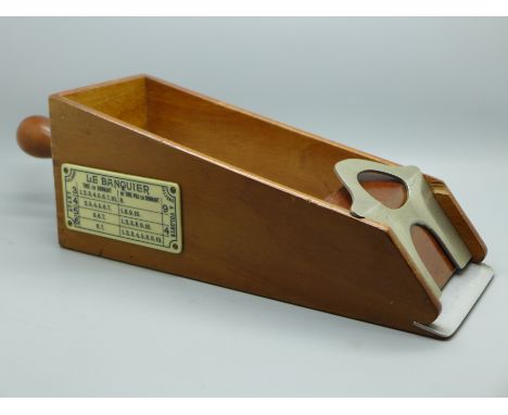A vintage Casino card dealing shoe 