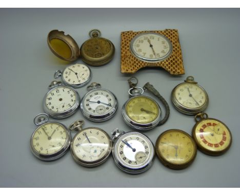 Pocket watches and a travel clock 