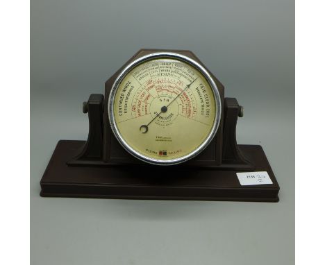A Bakelite mounted barometer, S &amp; M, Flanagan, Loughborough 