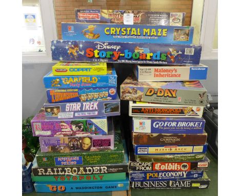 Twenty-three vintage board games, all complete 